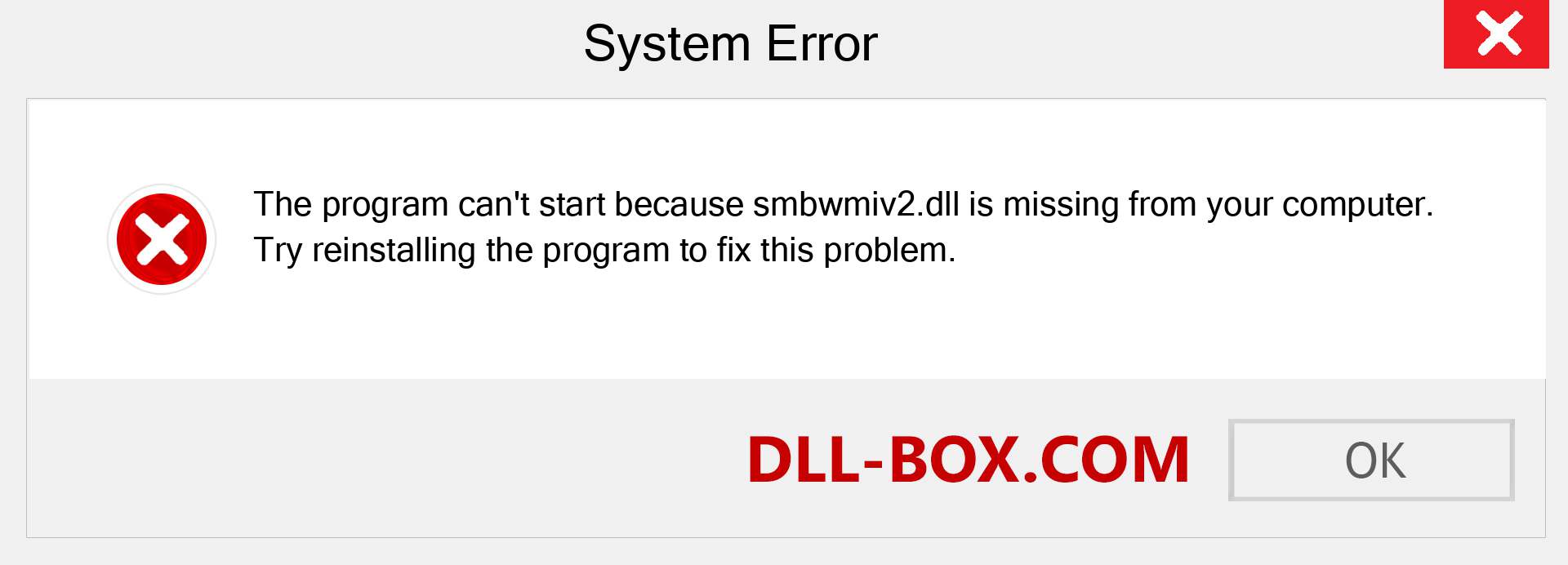  smbwmiv2.dll file is missing?. Download for Windows 7, 8, 10 - Fix  smbwmiv2 dll Missing Error on Windows, photos, images